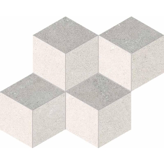 Keope Grace White/Silver/Iron Mosaik Rombi Spazzolato (R10) 30x35,2 cm