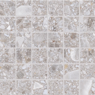 Keope Omnia Ceppo Grey Mosaik 5x5 Spazzolato (R10) 30x30 cm
