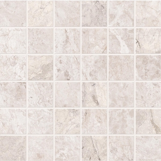 Keope Omnia Emperador White Mosaik 5x5 Spazzolato (R10) 30x30 cm