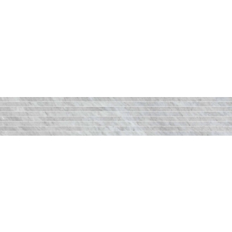 Keope Versilia Bardiglio Silver Dekor Plisse Silky 20x120 cm