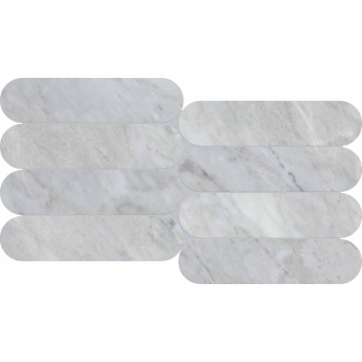 Keope Versilia Bardiglio Silver Dekor Biscuits Silky 28,5x55,5 cm
