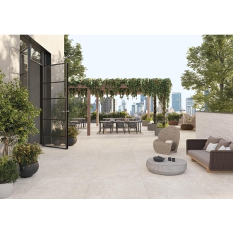 Keope Trevi Cross Pearl Terrassenplatte ULTRAmatt (R11) 120x120 cm