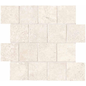 Keope Trevi Cross Ivory Mosaik Burattato Spazzolato (R10) 31x31 cm