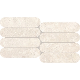 Keope Trevi Cross Ivory Mosaik Biscuits Spazzolato (R10) 28,5x55,5 cm