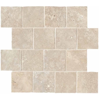 Keope Trevi Cross Walnut Mosaik Burattato Spazzolato (R10) 31x31 cm