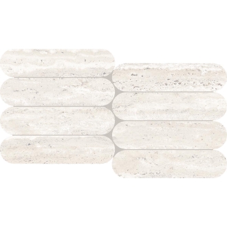 Keope Trevi White Mosaik Biscuits Spazzolato (R10) 28,5x55,5 cm