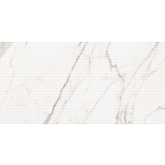 Keope Versilia Borghini White Dekor Flute 3D 60x120 cm