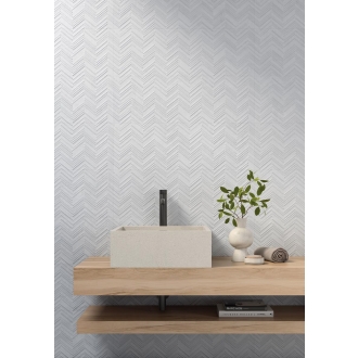 Keraben Eternia White Wanddekor Concept matt 30x90 cm