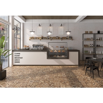 Keraben Naturwood Boden- und Wandfliese Hidraulicwood Moka 20x20 cm