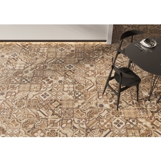 Keraben Naturwood Boden- und Wandfliese Hidraulicwood Moka 20x20 cm