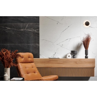 Keraben Idyllic Boden- und Wandfliese Aura Black Vecchio 60x120 cm