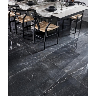 Keraben Idyllic Boden- und Wandfliese Aura Black Starlight 60x120 cm