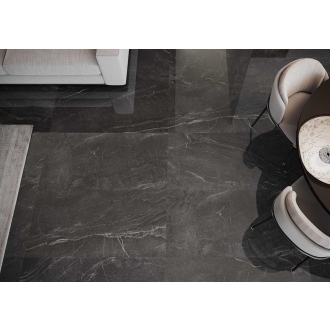 Keraben Idyllic Boden- und Wandfliese Aura Black Starlight 60x120 cm