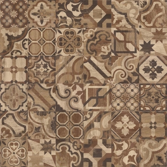 Keraben Naturwood Boden- und Wandfliese Hidraulicwood Moka 20x20 cm