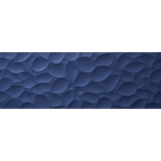Love Tiles Genesis Leaf Deep Blue Matt 35x100 cm Wanddekor