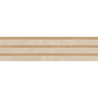 Margres Metropolis Capital Beige Anpoliert Dekor 30x120 cm