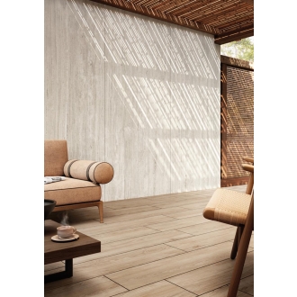 Mirage Elysian Travertini Pearly Cross Strukturiert Terrassenplatte 60x120 cm
