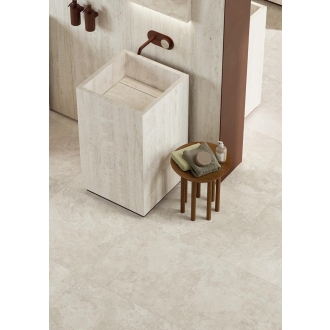 Mirage Elysian Travertini Pearly gebürstet Boden- und Wandfliese 80x160 cm