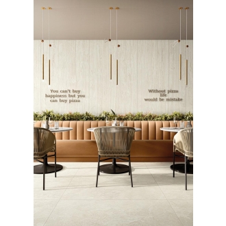 Mirage Elysian Travertini Pearly gebürstet Boden- und Wandfliese 80x160 cm