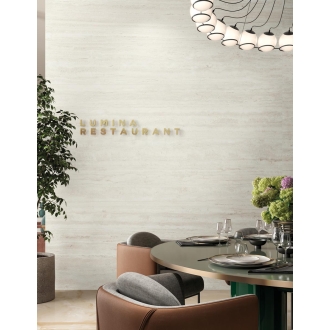 Mirage Elysian Travertini Pearly gebürstet Boden- und Wandfliese 80x160 cm