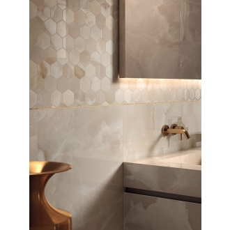 Mirage Onyce Coconut ON01 Pearl Boden- und Wandfliese 60x120 cm