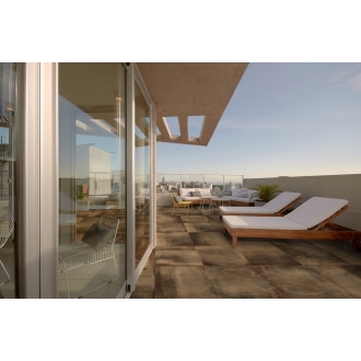 PrimeCollection HemiPLUS Outdoor Copper Terrassenplatte rektifiziert 60x60 cm