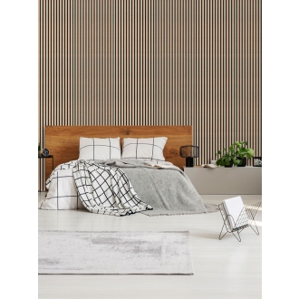 PrimeCollection Akustik Wandpaneel Nature Oak MDF Furnier 240x60 cm