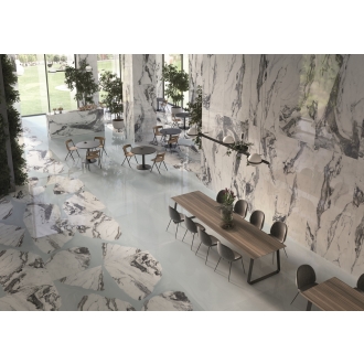 Provenza Unique Marble Boden- und Wandfliese Bianco Siena matt SilkTech 30x60 cm