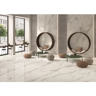 Provenza Unique Marble Boden- und Wandfliese Calacatta Regale glänzend 60x120 cm