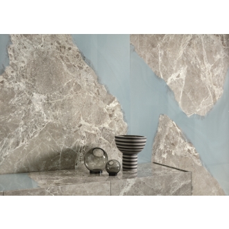 Provenza Unique Marble Boden- und Wandfliese Ambra Moon Grey glänzend 60x120 cm