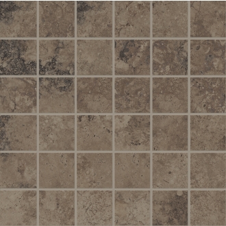 Provenza Unique Travertine Mosaik 5x5 Chocolate Ancient matt Matte 30x30 cm