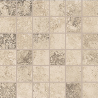 Provenza Unique Travertine Mosaik 5x5 Cream Ancient matt Matte 30x30 cm