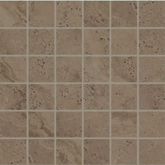 Provenza Unique Travertine Mosaik 5x5 Chocolate Minimal matt Matte 30x30 cm