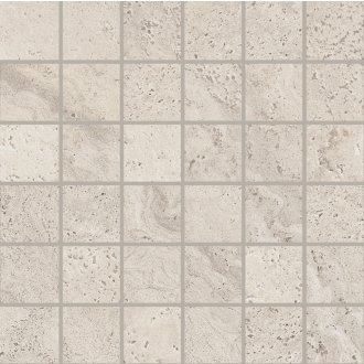 Provenza Unique Travertine Mosaik 5x5 Silver Minimal matt Matte 30x30 cm