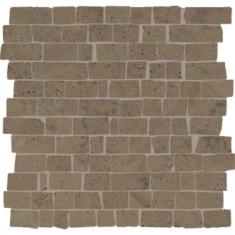 Provenza Unique Travertine Mosaico MiniBlock Chocolate Minimal matt Matte 30x30 cm