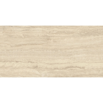 Provenza Unique Travertine Boden- und Wandfliese Cream Vein Cut glänzend 60x120 cm