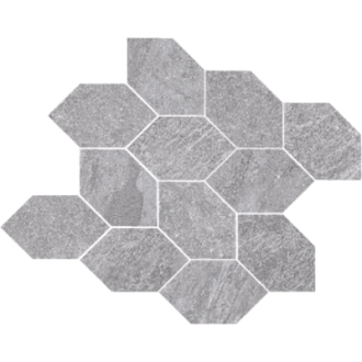 PrimeCollection QuarzStone Mosaik Foliage Grey 30x32 cm
