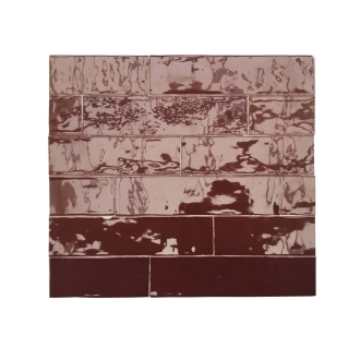 Revoir Paris Atelier Bordeaux glänzend Wandfliese 6,2x25 cm