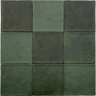 Revoir Paris Atelier Emeraude matt Wandfliese 10x10 cm