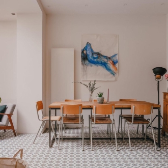 Revoir Paris La Villette Benoit Jaune matt Wand/Bodenfliese 20x20 cm