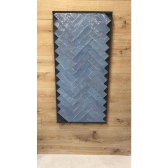 Revoir Paris Atelier Bleu Lumiere glänzend Wandfliese 6,2x25 cm