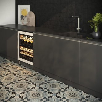 Revoir Paris Atelier Noir matt Wandfliese 10x10 cm