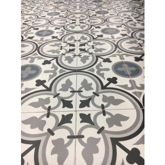 Revoir Paris La Villette George Bleu matt Wand/Bodenfliese 20x20 cm