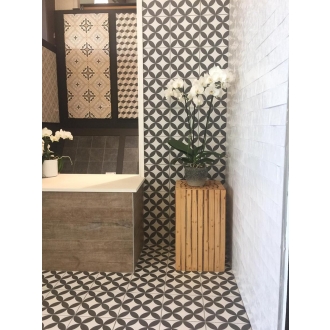 Revoir Paris La Madeleine Gilles Noir matt Wand/Bodenfliese 20x20 cm