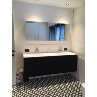 Revoir Paris La Madeleine Gilles Noir matt Wand/Bodenfliese 20x20 cm