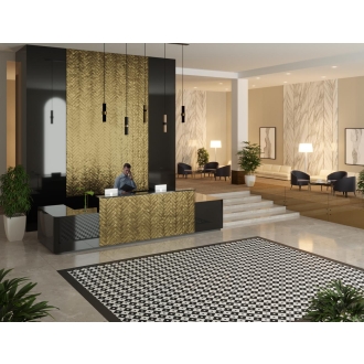 Revoir Paris Atelier Gold Luxe Wandfliese 6,2x25 cm