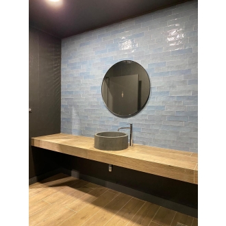 Revoir Paris Atelier Bleu Lumiere glänzend Wandfliese 6,2x25 cm