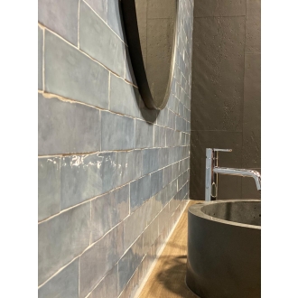 Revoir Paris Atelier Bleu Lumiere glänzend Wandfliese 6,2x25 cm