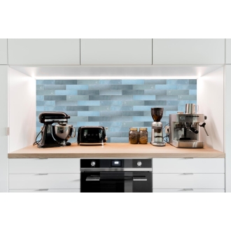 Revoir Paris Atelier Turquoise glänzend Wandfliese 6,2x25 cm