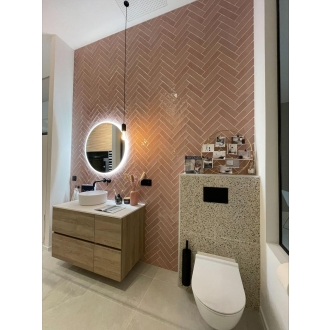 Revoir Paris Atelier Vieux Rose glänzend Wandfliese 6,2x25 cm